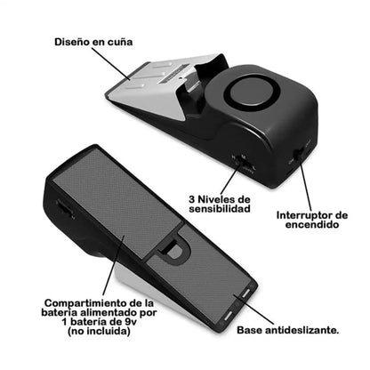 Guardian Wedge: Sistema antirrobo de seguridad para el Hogar o Hotel, 🚨Alarma de 120 dB.