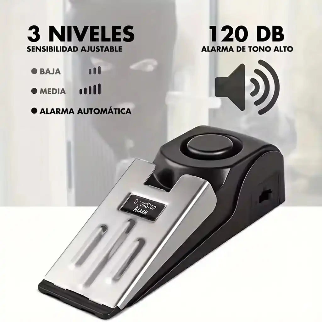 Guardian Wedge: Sistema antirrobo de seguridad para el Hogar o Hotel, 🚨Alarma de 120 dB.