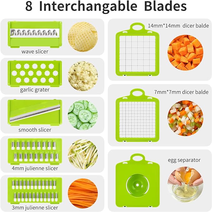 Picador De Verduras con 16 PCS